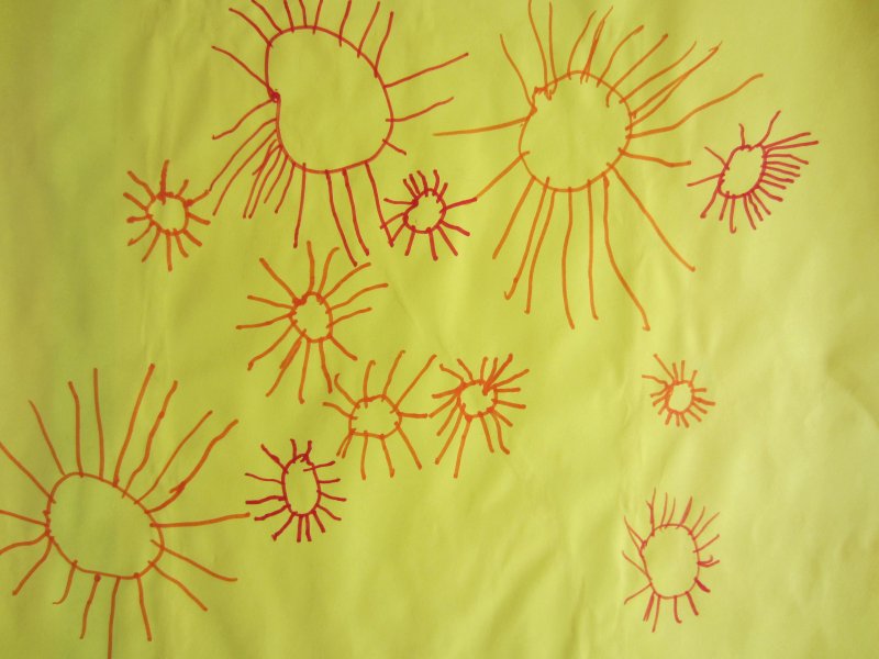 Travail autour du graphisme du soleil