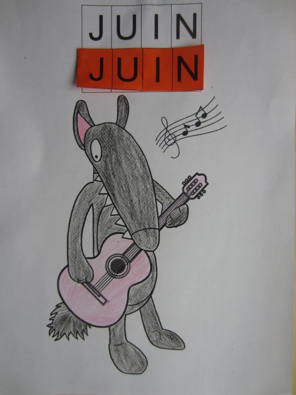 coloriage du mois de juin et reconnaissance de lettres