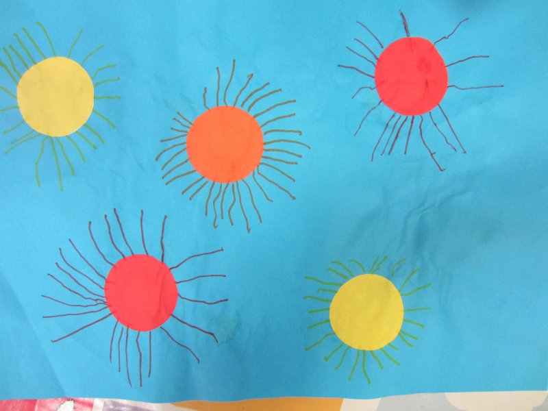 Travail autour du graphisme du soleil